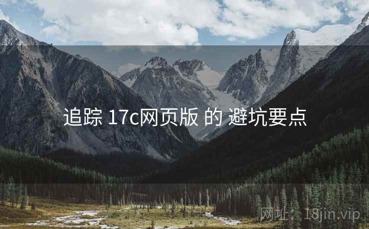 追踪 17c网页版 的 避坑要点