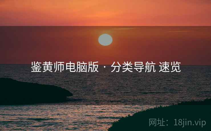 鉴黄师电脑版 · 分类导航 速览 鉴黄师电脑版 · 分类导航 速览
