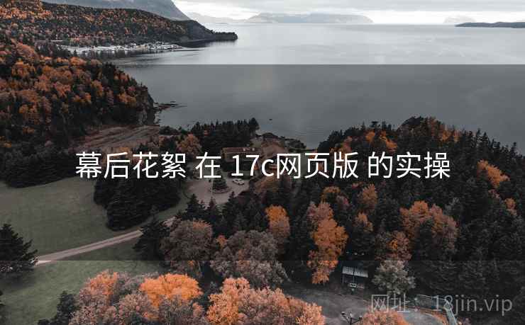 幕后花絮 在 17c网页版 的实操 幕后花絮 在 17c网页版 的实操