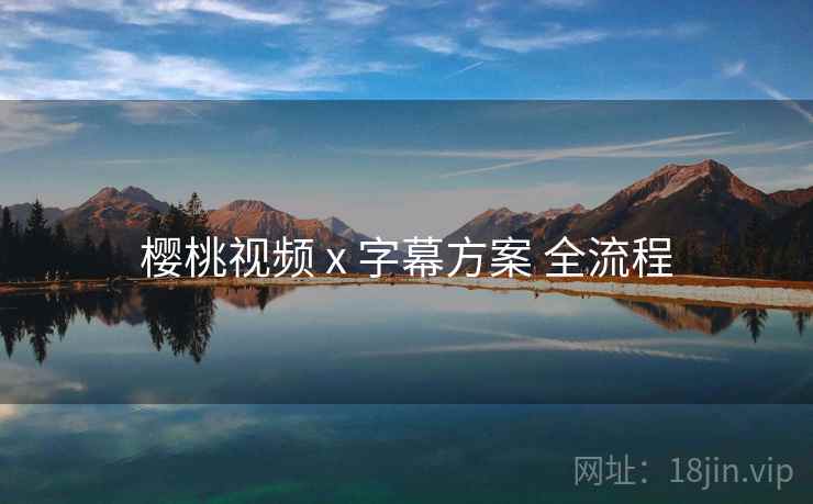 樱桃视频 x 字幕方案 全流程 樱桃视频 x 字幕方案 全流程