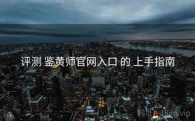评测 鉴黄师官网入口 的 上手指南