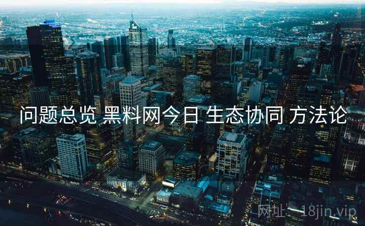 问题总览 黑料网今日 生态协同 方法论